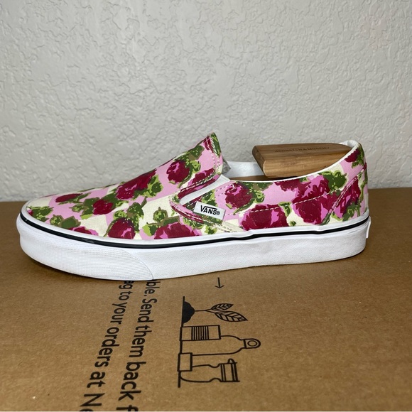 Vans Shoes - Vans | Slip On Shoes - Romantic Floral Rose Pink ; Womens 10